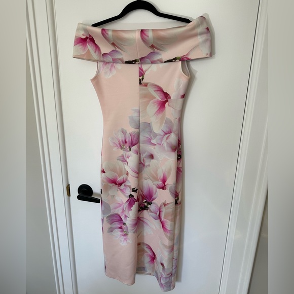 Henry Hunt Off Shoulder Roxanne Bardot Midi Dress (size 8) - Picture 5 of 10